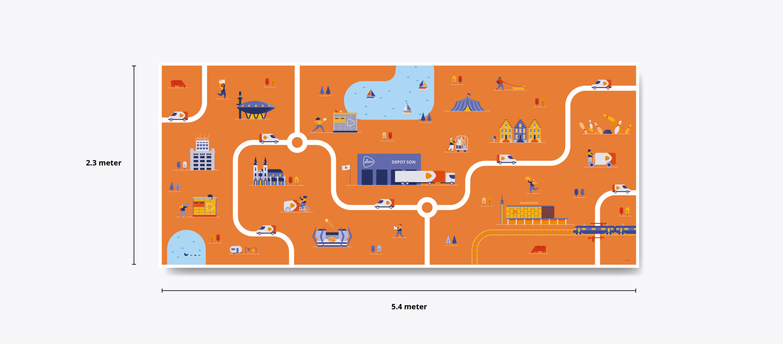 Portfolio page header - PostNL mural 1